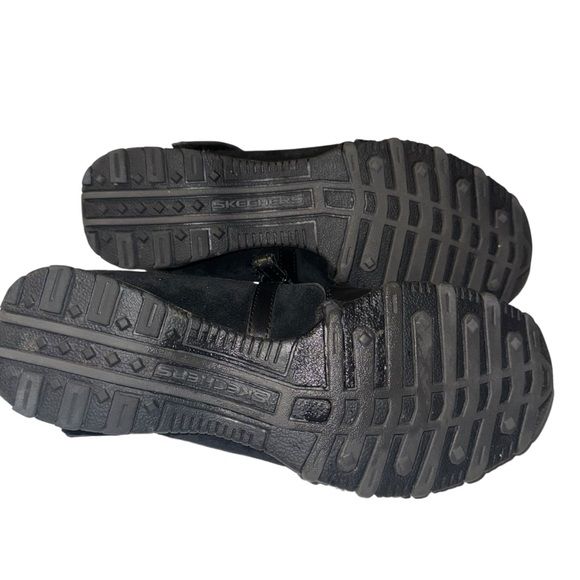 Skechers Womens 7.5 Black Mary Jane Comfort Work Casual Flats Shoes - Picture 4 of 5